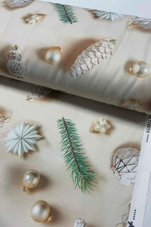 Тефлонова тканина Новорічні іграшки