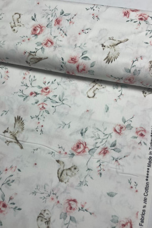 Ранфорс Звірята з квітами