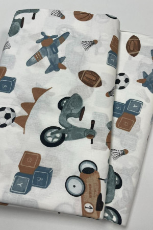 Ранфорс Машинки,кубики