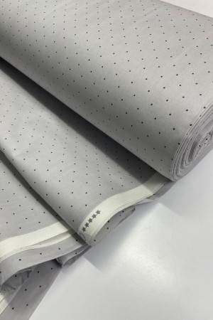 Ранфорс Крапки сірі на білому фоні