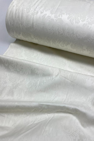 Сатин Жаккард молочного коліру