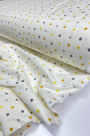 Ранфорс Дрібні сіро-жовті зірки