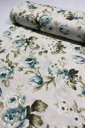 Тефлонова тканина Сині квіти