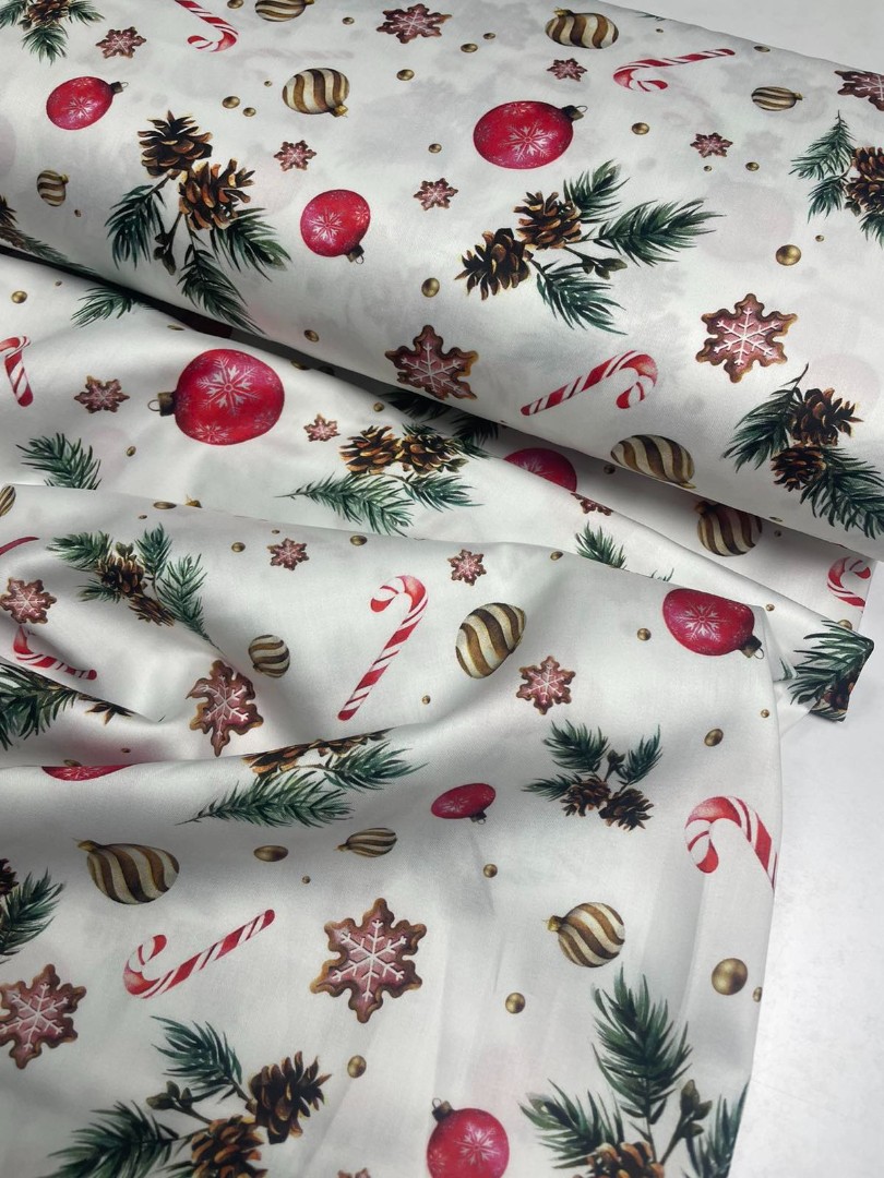 Сатин Новорічний принт Сатин Новорічний принт